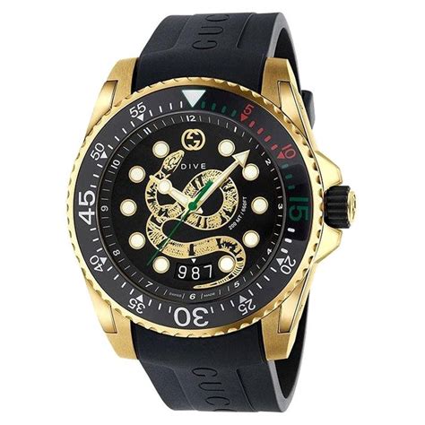 gucci men's swiss dive watch|gucci snake watch men's.